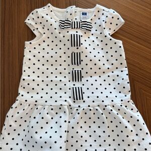 Janie and Jack Polka Dot Kids Dress - Black and White